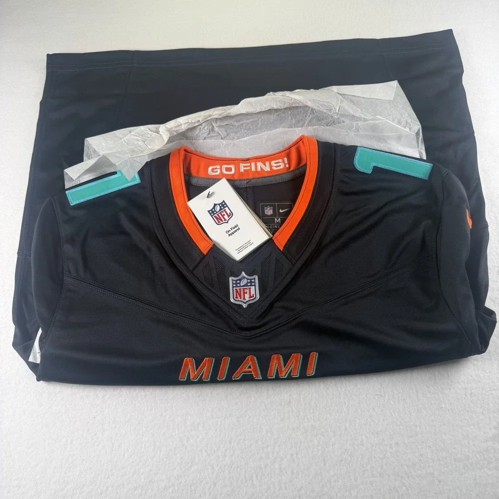 NWT Miami Dolphins Jaylen Waddle Nike Rivalries‎ Football Jersey  M $140